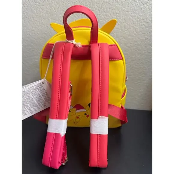 Pokemon Santa Pikachu Christmas Lights Light Up Mini Backpack New Loungefly - Picture 3 of 8